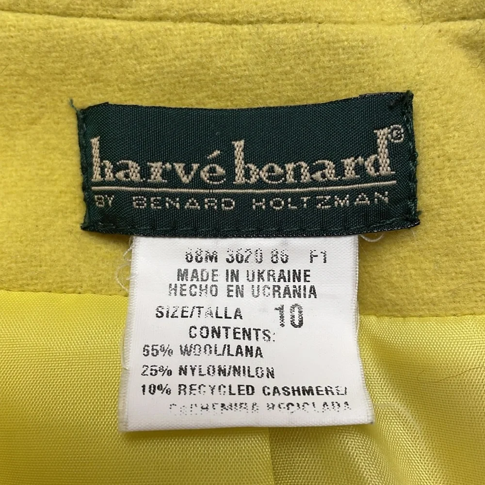 Harve Benard Vibrant Wool Yellow Blazer - Picture 8 of 9